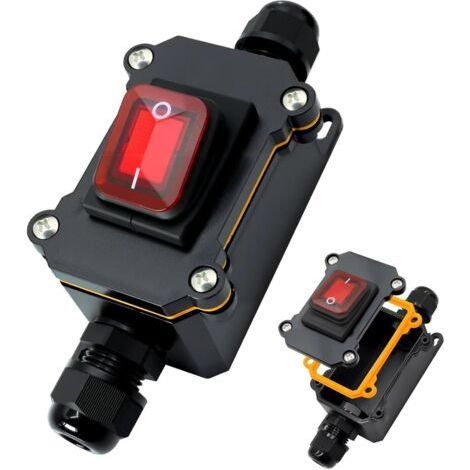 Interrupteur étanche 220 V 30 A à 4 broches, interrupteur à bascule étanche pour appareils mécaniques, lampes médicales, etc. (1/4)