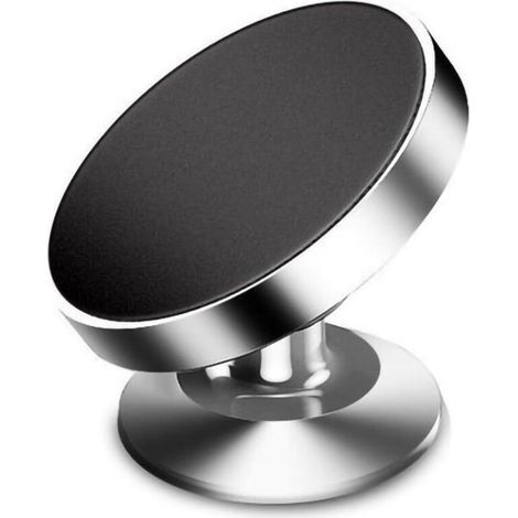 Supporto magnetico per auto, regolabile a 360 gradi, potente supporto magnetico, accessorio universale per auto, compatibile con tutti gli smartphone (argento) (1/4)
