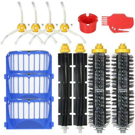 Lot de 13 kits d'accessoires de rechange pour iRobot Roomba 600 Series 690 691 694 650 651 664 615 601 630 Aspirateur - Brosse à poils + brosse flexible + filtre + brosse latérale + outil de nettoyage (1/2)