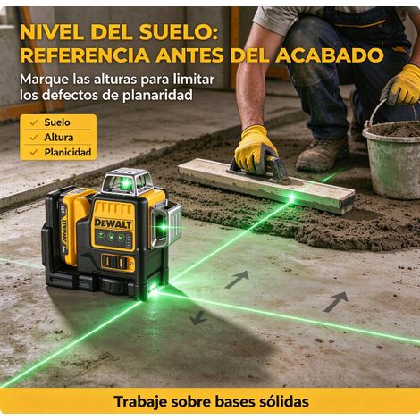 DEWALT DW089LG Nivel Láser Verde Autonivelante 360° Kit Batería y Cargador para Bricolaje y Reforma Doméstica (1/3)