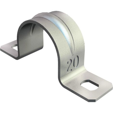 OBO Bettermann Abrazadera de fijación de dos orejas 28mm acero cincado galvánicamente, 1018280