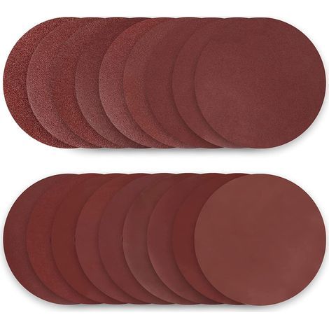 180 mm Schleifscheiben, Schleifscheibe, 50 Stück Schleifpapier, Körnung 40/60/80/100/120/150/180/240/320/400 (1/5)