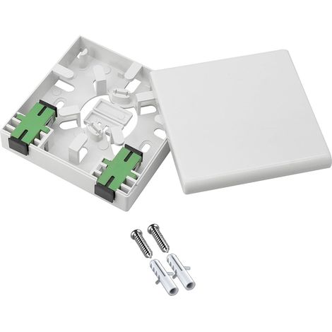 2er Pack FTTH Glasfaser-Verteilerdose, 2-Core ABS Terminalbox mit 2 SC/APC Ports (1/5)