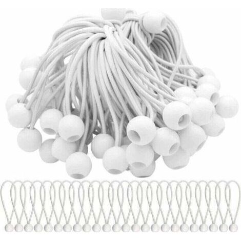 Lot de 40 Tendeur Elastique Cordons Élastiques avec Boules Sandow Elastique Boules Elastiques pour chapiteaux, tentes, bannières et bâches (1/3)