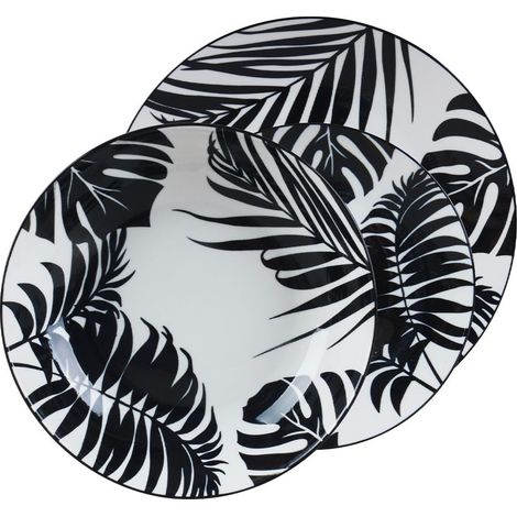 Servizio Piatti Porcellana Spiky Bianco 18 Pezzi, Moderno E Di Design