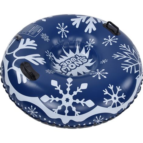 Toboggan Gonflable Hiver PVC Cercle Ski Poignée - Tube Neige Étanche Accessoires Ski
