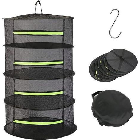 4 Couches Sécher Herbes aromatiques à Suspendre,Filet de Sechage,Filet de Séchage pour Plantes Suspendues,Filet de Sechage (1/4)