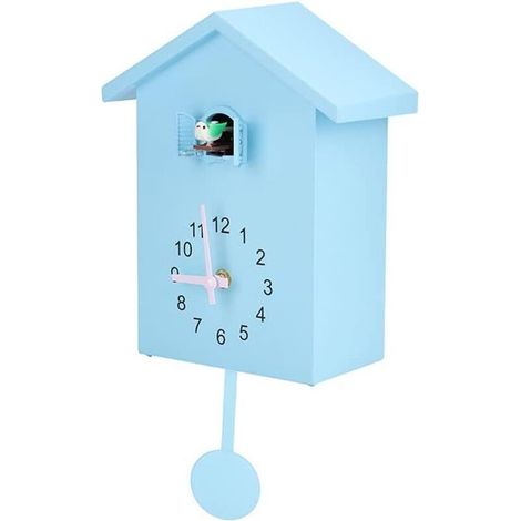 Pendule à coucou murale, horloges à coucou au design moderne pour la maison, le salon, le bureau, la décoration murale, 15 x 9 x 25 cm FDC (1/5)