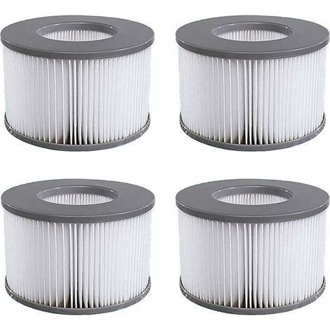 Pack de 4 cartouches filtrantes de remplacement pour piscine gonflable Mspa, jacuzzi - RWCartouche de filtre de piscine (1/5)