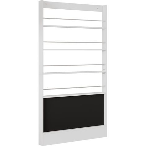 Étagère fine 4 niveaux avec tableau noir, 100 x 10 x 180 cm, pour enfants et espaces étroits (1/5)