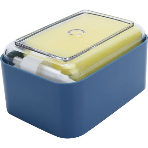 Distributeur de savon à vaisselle automatique à pression, pour évier ou plan de travail, bleu (1/5)