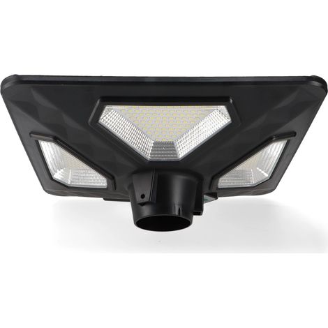 IluminaShop - Farola Solar de LED para Alumbrado Publico 80W IP65 Chip Sanan con Sensor Crepuscular / Movimiento con Control Remoto Blanco Frio 6000K