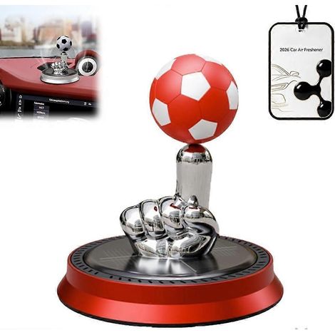 Désodorisant tableau de bord voiture diffuseur aromathérapie solaire rotatif ballon football ornement parfumé purificateur d'air (1/5)