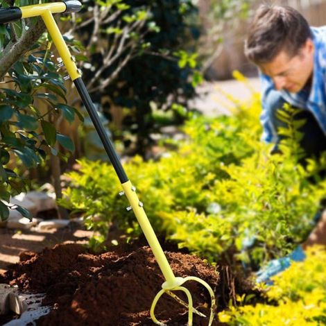 Pince À Sol - Grattoir À Griffes De Jardin - Dents En Acier - Poignée Ergonomique - 1 Pièce (1/4)