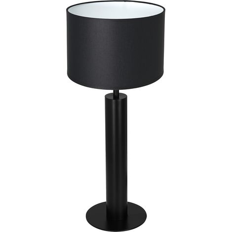 Lampe de table noire 58cm métal abat-jour E27 Luminex