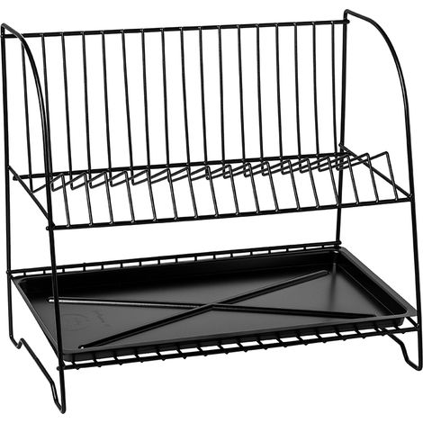 Secador de platos retro 40 negro -metálico