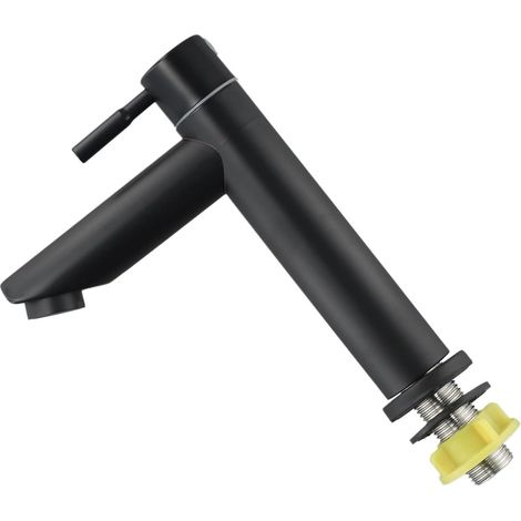 Robinet pour vasque - inox - noir - eau froide - pour vasque (1/5)