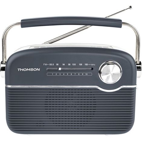 Radio portatile - THOMSON - Vintage - DAB/DAB+/FM - Bluetooth 5.4 - Batteria 1300mAh solare (1/5)