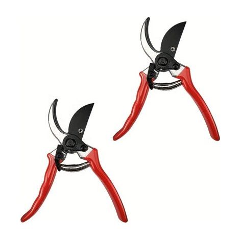 Lot de 2 Sécateurs de Précision – Lames en Acier Inoxydable, Poignées Ergonomiques pour Bonsaï, Haies et Arbres