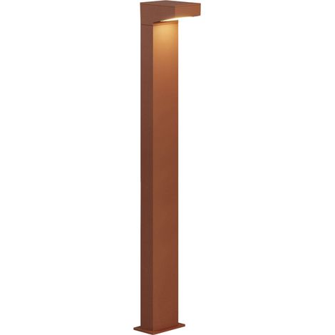 Forward Paletto Luminoso Asimmetrico 90 cm Alluminio Verniciato Colore Corten 13W LED 3000K IP65 Ideale per Percorsi Esterni e Giardini Privati