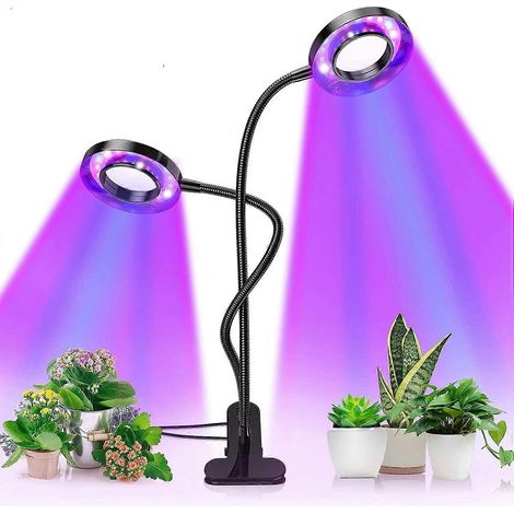 Lampes horticoles, éclairage d'appoint pour plantes, lampe à pince pour plantes, 2 lampes horticoles + adaptateurs (1/5)