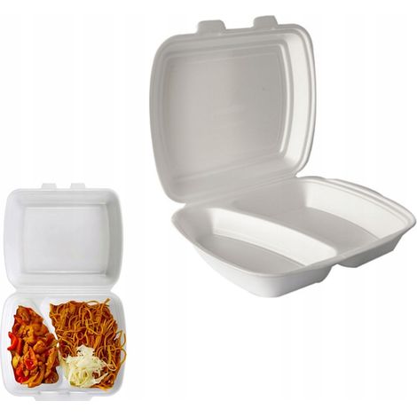 Lunchbox-Menü, zweiteilig, aus Schilfzellstoff, 50 Stück. (1/5)