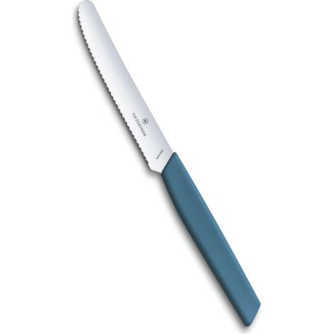 Victorinox Coltelli a Punta Seghettata Tonda 11cm Cornflower Blue