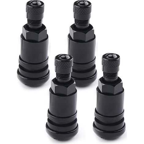 Valve Pneu Universelles Aluminium Valves Jante Valve Pneu Vide Alliage d'Aluminium Valve Pneu Voiture Plate 11,3 mm Noir Voitures Motos Véhicules (1/5)