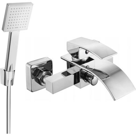 Mexen Aries R45 rubinetto da bagno con set doccia, cromo - 74483R45-00