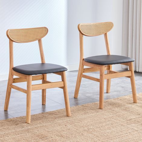 2 chaises salle à manger 43,9x40,6x78,7 cm bois multicolore, gain de place FloraGrace (1/5)