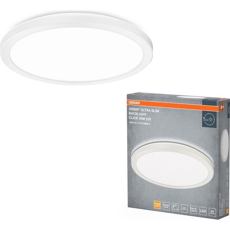 Plafonnier LED, 15W, 3000K, finition blanche, intensité réglable, pour salon, chambre, couloir, cuisine ou bureau.-AquaForge