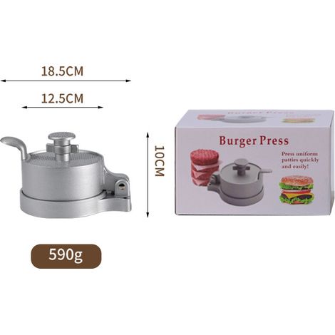 Presse à viande manuelle à clapet avec revêtement antiadhésif pour hamburgers, tourtes au bœuf, farce à la viande, presse à gâteaux de viande en gros (retournement régulier) (1/5)