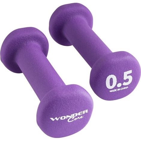 Juego de mancuernas de neopreno, 0,5 kg, antideslizantes, par