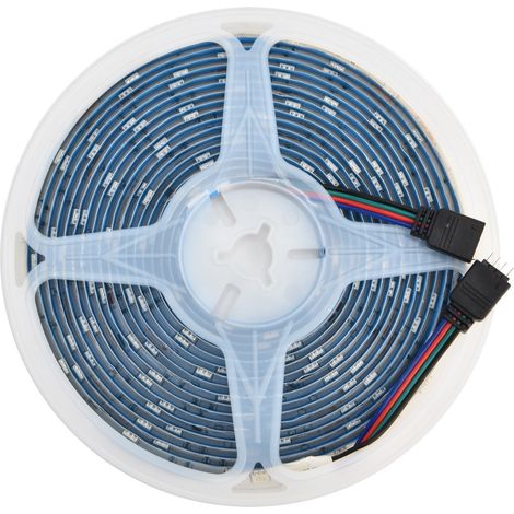 Bande LED RGB de 5 m, intensité réglable, alimentation USB, contrôle via application Bluetooth, lecture de musique, bande LED douce. (1/5)