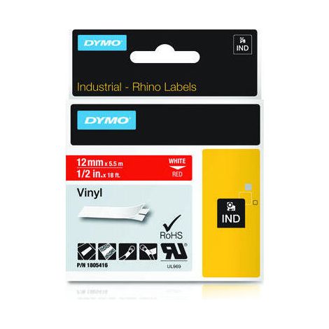 DYMO 1805416 cinta para impresora de etiquetas Blanco sobre rojo (1/4)
