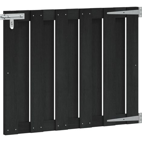 vidaXL Cancello da giardino 100 x 80 cm WPC e Alluminio Nero