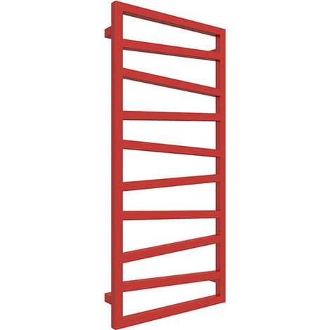 Scaldasalviette ad acqua calda rosso 600mm di altezza e 500mm di larghezza - 245 Watt - ZIG600/500ZX3020