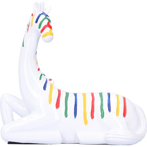 Bunte, kniende Keramikpferdefigur, Dekoration für Zuhause oder Büro, handgefertigtes Geburtstagsgeschenk (1/5)