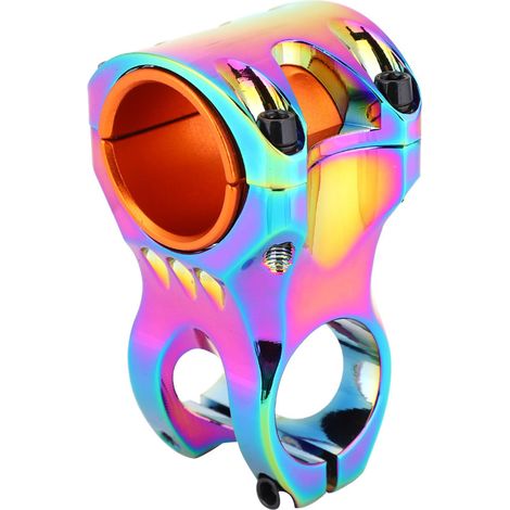 Potence de vélo courte en alliage d'aluminium 35mm, haute résistance, accessoire coloré pour cyclisme. (1/5)