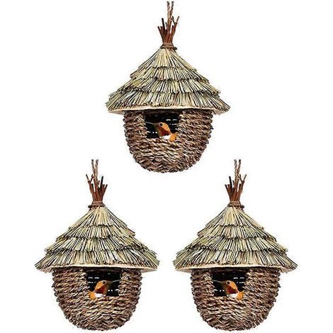 Nichoir, lot de 3 nichoirs suspendus tissés à la main pour colibris (1/5)