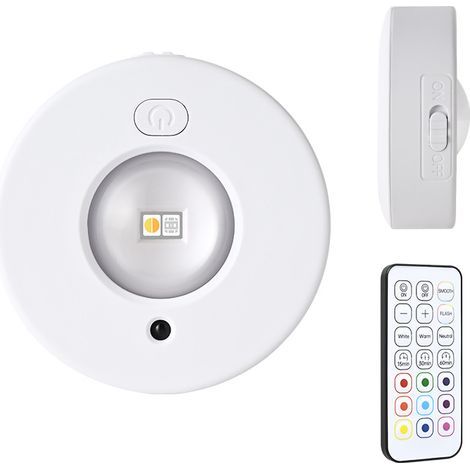 Pair USB-aufladbarer LED-Strahler, kabelloses Nachtlicht für die Küche, Treppenhaus, Schrank, Farblampe, 12 Farben dimmbar, mit Fernbedienungen, magnetisch, Timer (RGB)