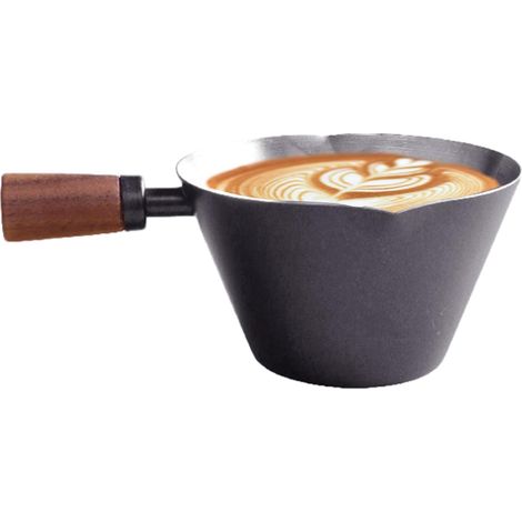 Verre Doseur à Café 90 ml avec Poignée en Bois pour Espresso (1/5)