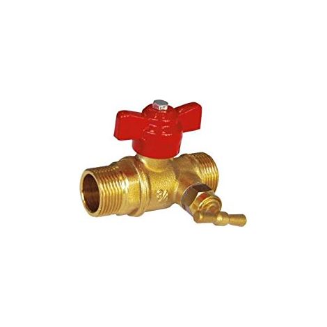 Dipra 208054 - Vanne a sphere poignee papillon + purge MM20/27 (1/2)