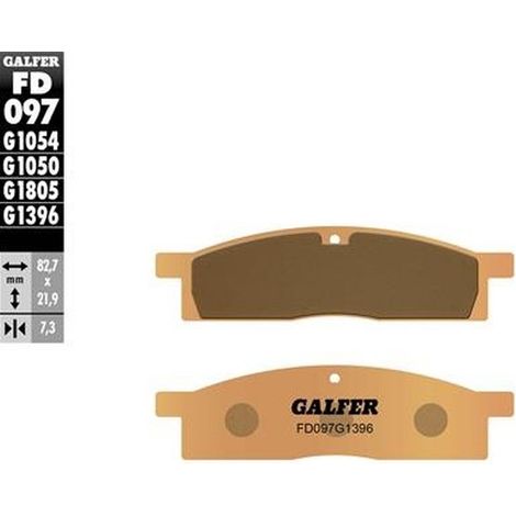 PASTILLAS DE FRENO GALFER KH119 DE METAL SINTERIZADO (DORADO) PARA USO FUERA DE CARRETERA