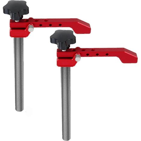 Lot de 2 serre-joints d'établi pour le travail du bois, en alliage d'aluminium A (1/5)