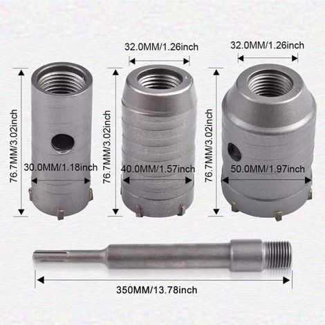 Perceuse Murale pour Béton, Accessoires de Forage, Foret 30/40/50mm pour Climatiseurs (1/5)