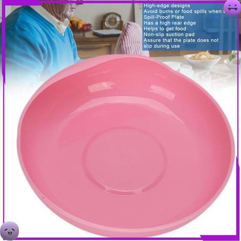 AUCUNE Assiette avec ventouse Assiette Anti-déversement avec Ventouse Vaisselle Antidérapante Soins aux manutention elingue (1/5)