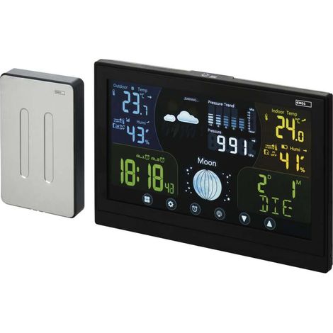 Emos E6018 Wetterstation schwarz mit farbigem LCD-Display (1/5)