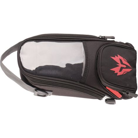 Sacoche magnétique pour réservoir de moto, en tissu Oxford haute résistance, grande capacité de 4,5 litres, rouge. (1/5)