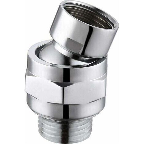 Raccordement au bras de douche, connecteur de douche, rotule réglable en laiton, universel G1/2 chromé, (1/4)